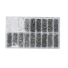 Eyeglass and Watch Kit 1000Pcs Stainless Steel Micro Screws Nuts Set for Sunglasses