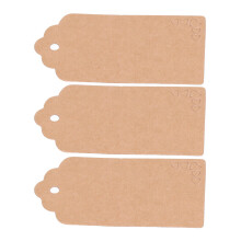 DIY Gift Tags 100 Pcs Kraft Paper Double Sided Clothing Labels with Jute Twine