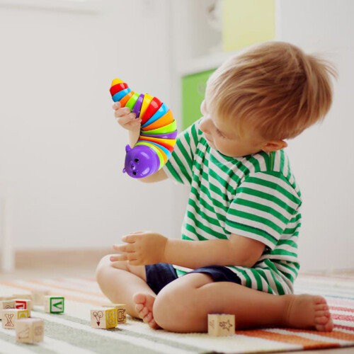 Sensorisches Spielzeug Schnecke Regenbogen 2