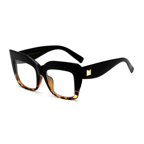 Reading Glasses Blue Light Blocking +1.5 Magnification Leopard Square Frame for Women