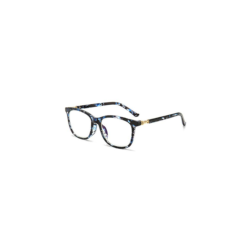 Reading Glasses Large Clear Frame Blue Light Blocking Anti UV Anti Glare Unisex Spring Hinge