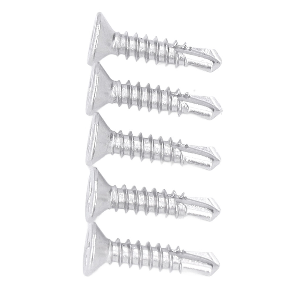 200Pcs Stainless Steel Self Drilling Screws M4.2-18Mm Cross Countersunk Head 7641390348858