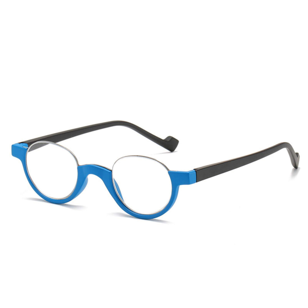 Reading Glasses with Precise +1.5 Magnifying Lenses, Lightweight HalfFrame, Uniform Color D