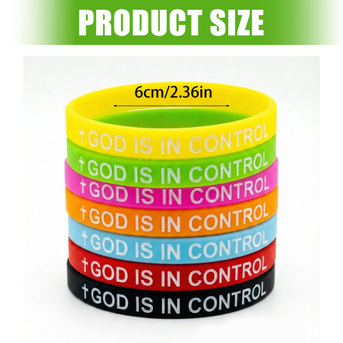 7pcs Soft Rubber Bracelets Featuring Inspirational Text And 2