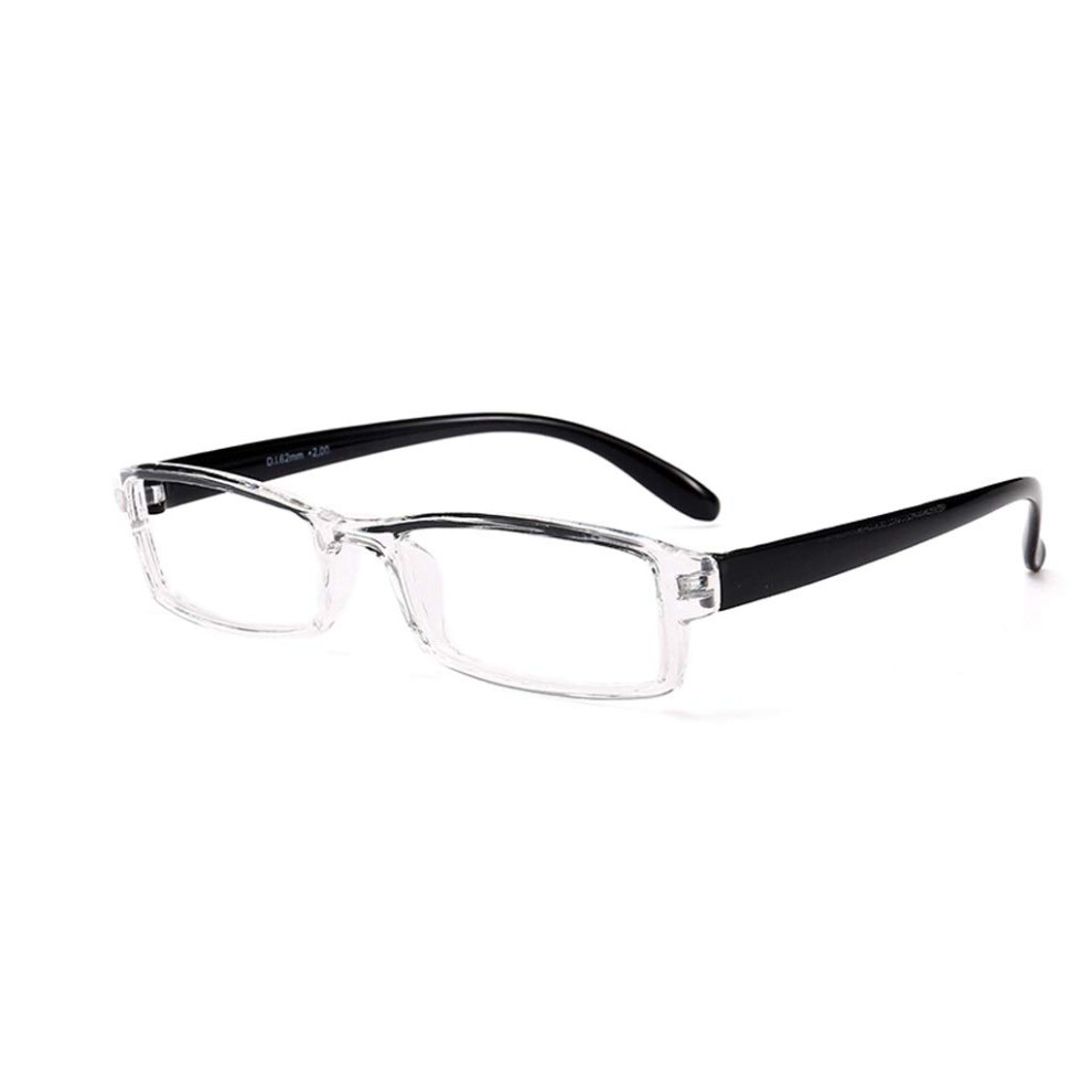 Black Rectangular Reading Glasses 2.5 Anti Glare Precise Fit Eyeglasses for Clear Vision