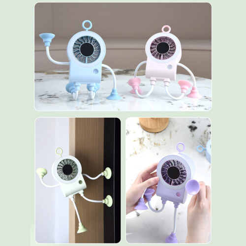 Adjustable Handheld Fan Outdoor Air Blower Rechargeable 5-Blue 2