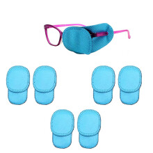 Kids Eye Patch for Glasses Blue Left and Right Set Lazy Eye Patch for Children Amblyopia