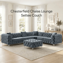 (Black, 2 Seater) Monaco Chesterfield Sofa Range 2 Seater, 3 Seater, 3+2 Seater, Corner Sofa and Footstool