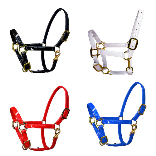 Leather Horse Bridle Headstall With Rusts Resistant-Red L 1