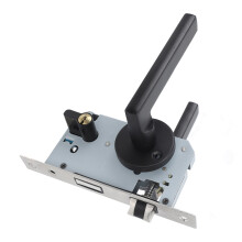 Black Aluminum Door Handle Lock Bedroom Lever