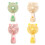 Portable 3 Speed Rechargeable Handheld Fan Desktop Stand-Yellow 2