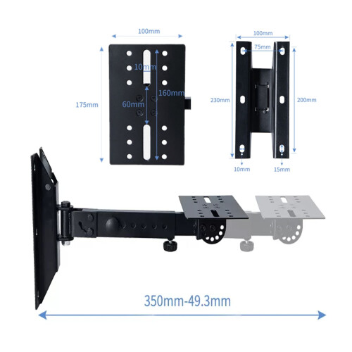 Speaker Stand with Thickened Support, Wall Mounted Bracket for Bookshelf and Surround Speakers 1