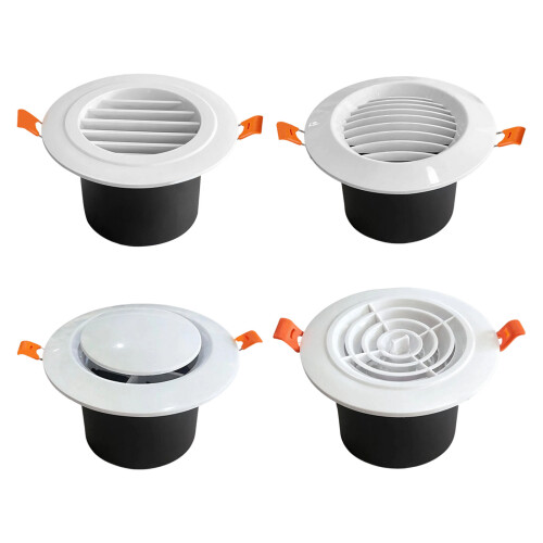 Double Pack Circular Exhaust Grates Premium-Slanted louvers 1