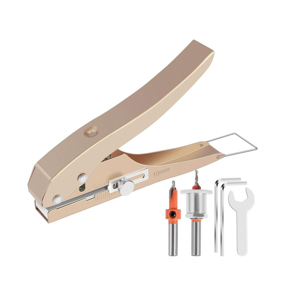 Single Hole Punch 10Mm Heavy Duty Hole Puncher Banding Punching Plier With Scale For Paper Cards Plastic Cardboard 6034149997550