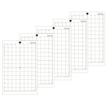 5-Teilige Schneidematte, 30,5 X 20,3 cm, PVC, Standard-Griff, Selbstklebende Schnittunterlage, Ersatz, Rutschfeste ViskositäT, Mittlere Maschenweite,