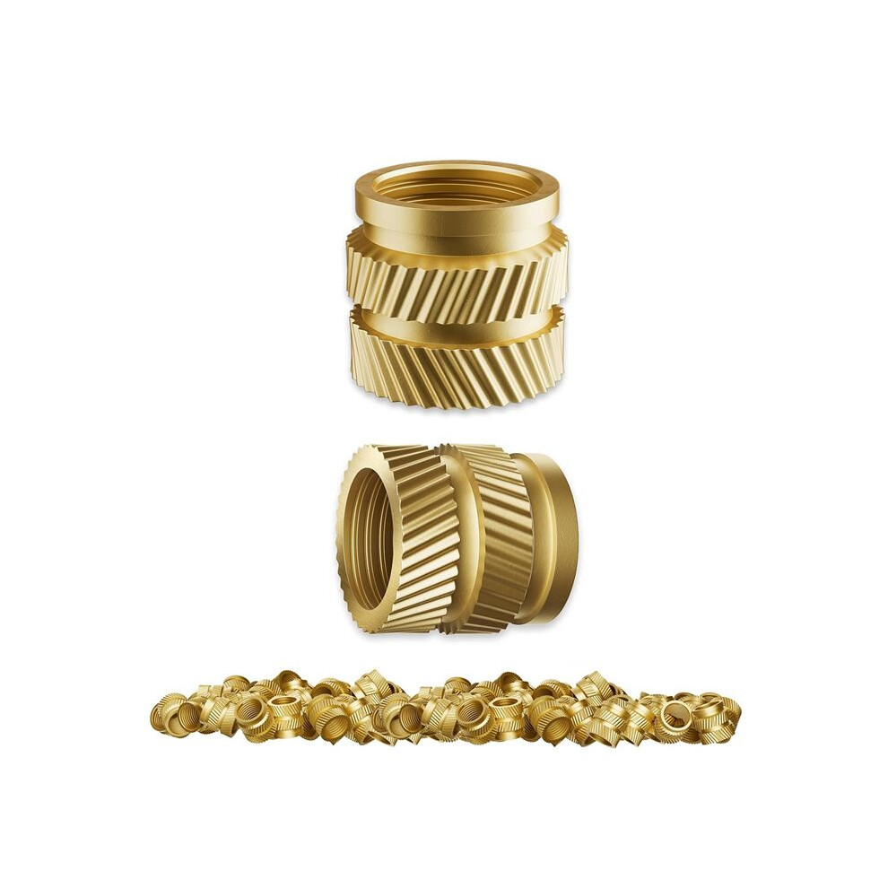 Heat-Set Threaded Inserts, Heat Set Insert For 3D Printing Components And Plastic Parts - Knurled Nuts (100 Pieces) 6033239794796