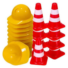 50Pcs Traffic Cones with 50Pcs Hard Hat, Traffic Road Signs Construction Cones Party Supplies
