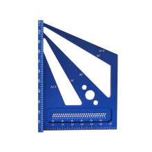 Regla de MedicióN para CarpinteríA, Transportador de Escuadra de 22,5/30/45/60/67,5 Grados, para Dibujo de Ingeniero Carpintero, MéTrico Azul