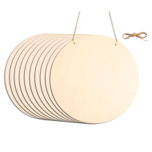10 Stück 12-Zoll-Holzkreise zum Basteln, Unbearbeitetes Leeres Türschild Aus Holz, DIY-Holzkreise zum Bemalen, Holzbrennen