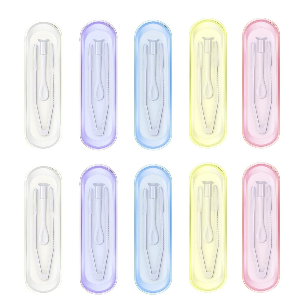 Contact Lens Remover and Insertion Tool Kit with Soft Tip, Travel Case and Spare Tweezers