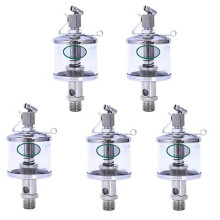 5PCS 50ML Engine Oil Gravity Drip Injectors, Needle Valve Oil Cups, Glass Oil Cups, Machine Tool Oil Cups