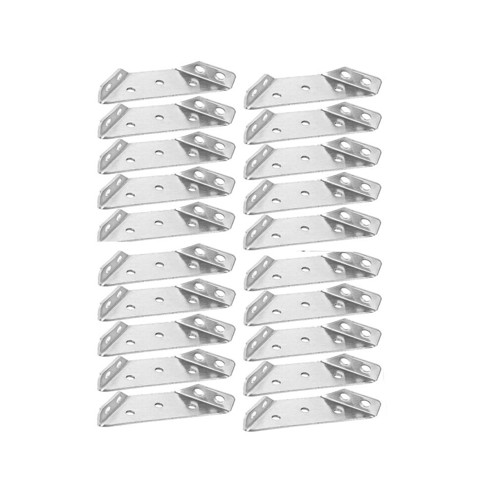 20Pcs Universal Furniture Corner Connector, Angle Fasten Connector Furniture Triangle Support Frame 4713278386641