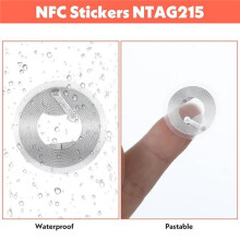 100 Uds NFC Ntag215 Etiqueta Adhesiva Nfc 13,56 MHz ISO14443A NTAG 215 Pegatina Ntag 215 Etiquetas NFC Etiqueta RFID Etiqueta Universal
