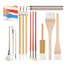 15pcs Pottery Glaze Brushes Paint Brushes Set - Ceramic Brushes Painting Tools, for Acrylic Painting Watercolor Ceramic