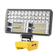 8 Inch Cordless LED Work Light for 18V 20V Lithium Battery 2 Modes Portable Electric Torch USB 5V 2.1A