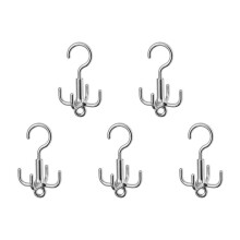 5PCS 360 Rotating Hanger Hooks Space Saving Wardrobe Organizer Clothes Rack Bag Shoes Scarf Hanger Hanging Holder