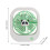 Cute Square Cartoon Desk Fan with 3 Speed Settings-Green 4