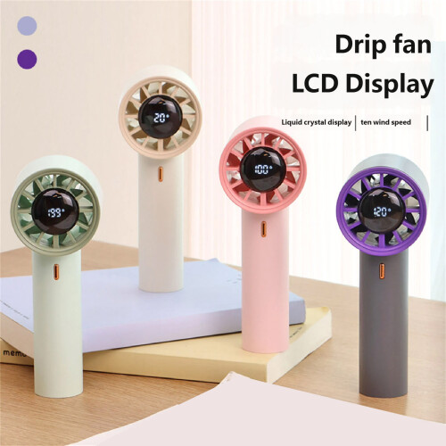 Mini Handheld Fan with 10 Adjustable Speed Quiet USB-White 2