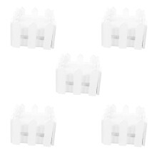 5Pcs Containers Pots Plastic Containers White Planters Tiny Plant Holder Floral Arrangement Foam