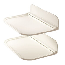 2PCS Portable Bedside Storage Shelf Wall-Mounted Bed  Rack Foldable Hanging Shelf Kitchen Bathroom Storage Holder,B