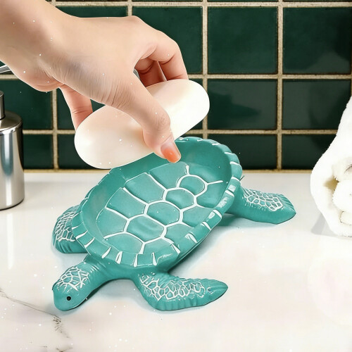 Creative Turtles Soap Dish Container For Shower-Sky Blue 2