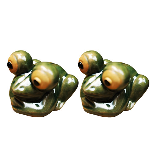 1 Stück/2 Stück Keramik-Laubfrosch-Statuette mit-B 2 1