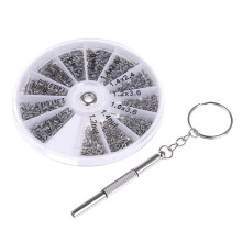 600Pcs Stainless Steel Screw and Nut Assortment Kit with Screwdriver for Glasses and Watches