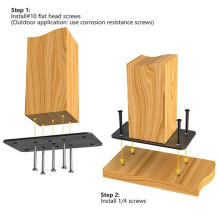 Heavy Duty Patio Column Base Plate Fence Column Base Fixer Bracket Deck Column Anchor Plate Patio Column Base Connector