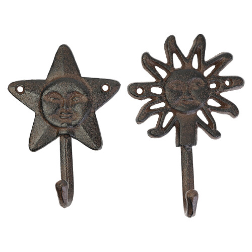 Elegant Single Iron Hook Sun Or Star Pattern Hanger For-Star 1