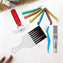 Universal Car Radiator Condenser Fin Comb Sets Air Conditioner Coil Straightener Hand Cleaning Tool Auto Cooling