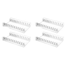 CD Holder 4 Pack, Clear Acrylic CD Organizers, CD Display Rack Holds for Media Shelf Storage and Organization