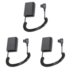 3X NP FZ100 Dummy Battery to D-Tap for V-Mount BP Battery for A7r3/A7M3/A7S3/Fx3 A9