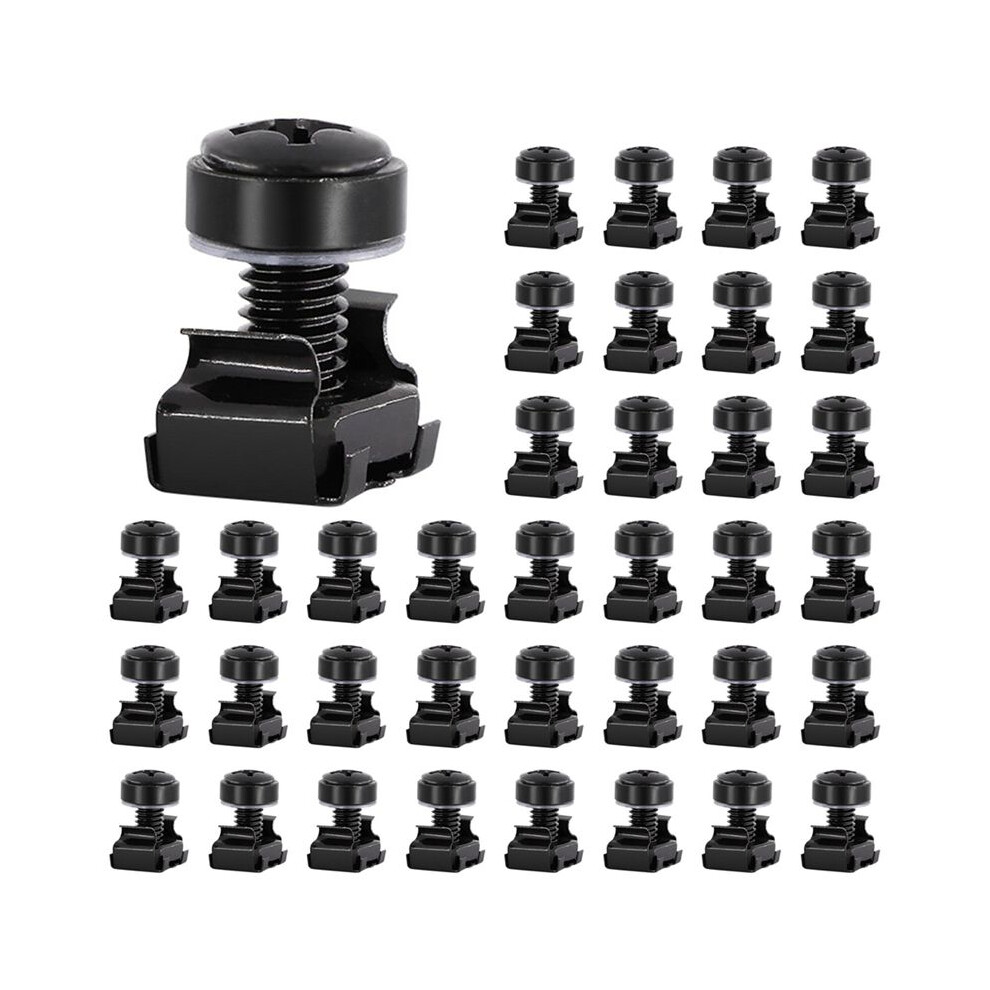 200Pcs M6x16mm Computer Rack Mount Cage Screws And Nuts & Washers For Rack Mount Server Cabinet 6033278875814
