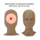 Silicone Eyelash Practice Head with Replaceable Eyes, Brown, 28x14x10cm 5