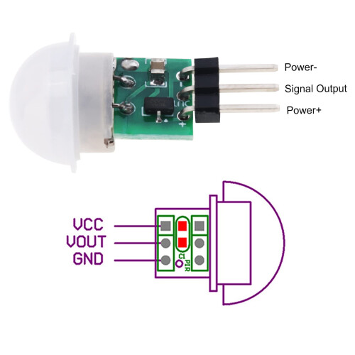 5PCS AM312 HCSR312 Mini PIR Motion Sensor Modules, Infrared Detector for Arduino Projects 2