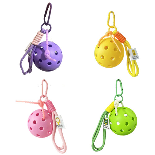 Pickleballs-förmiger Design-Schlüsselanhänger-Anhänger,-Grün 1