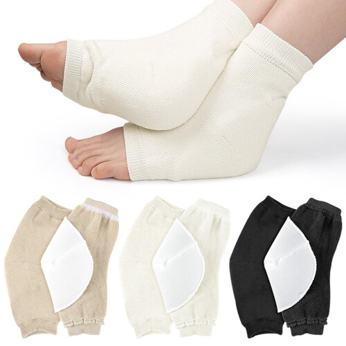 Comfortable Cotton Elbow Knee Sleeve Elastic Knit-White os 1
