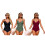 Trend Monokini Bathing Suit Build In Bra Support-Black M 3
