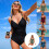 Trend Monokini Bathing Suit Build In Bra Support-Black M 4