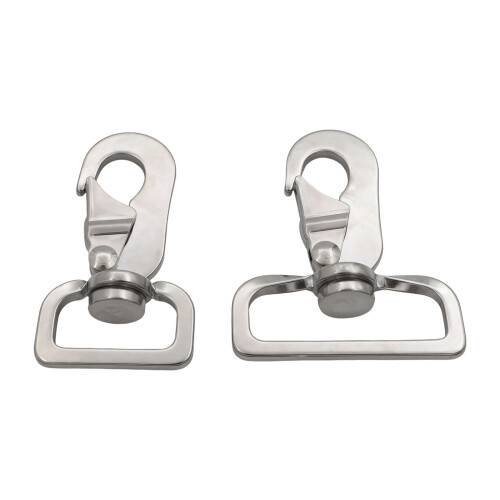 2PCS Multipurpose Stainless Steel Spring Hook Rustproof-30mm 1